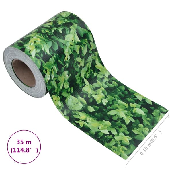 vidaXL Trädgårdsstaketskydd, PVC, 35x0,19 m, Grön