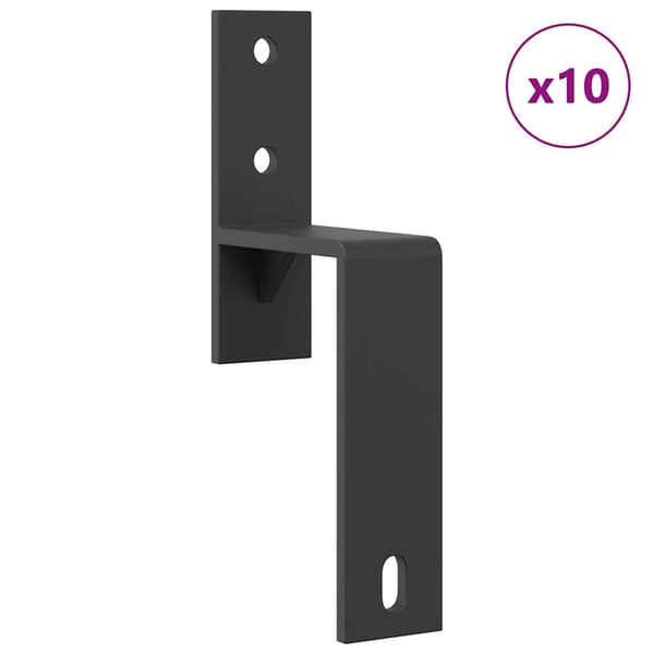 vidaXL skydedørsinstallationssystem, 366 cm, stål, sort