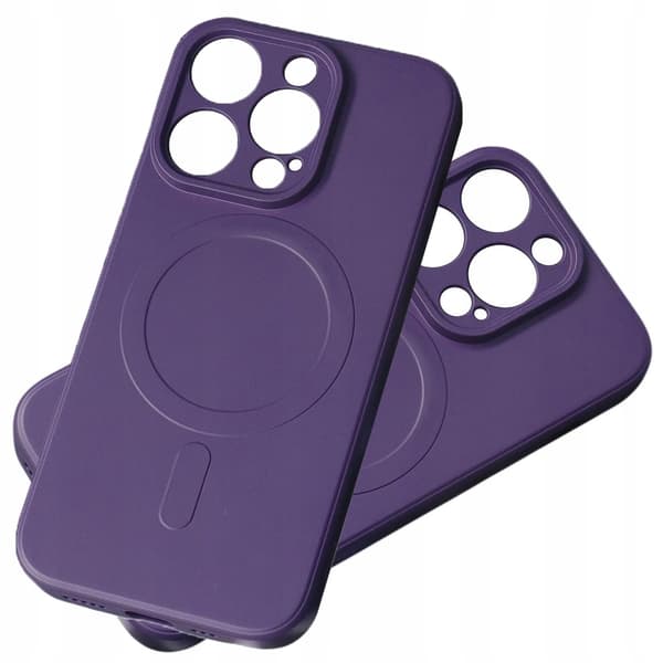 MagSafe-kompatibelt silikonecover til iPhone 15 Pro Max - Lilla