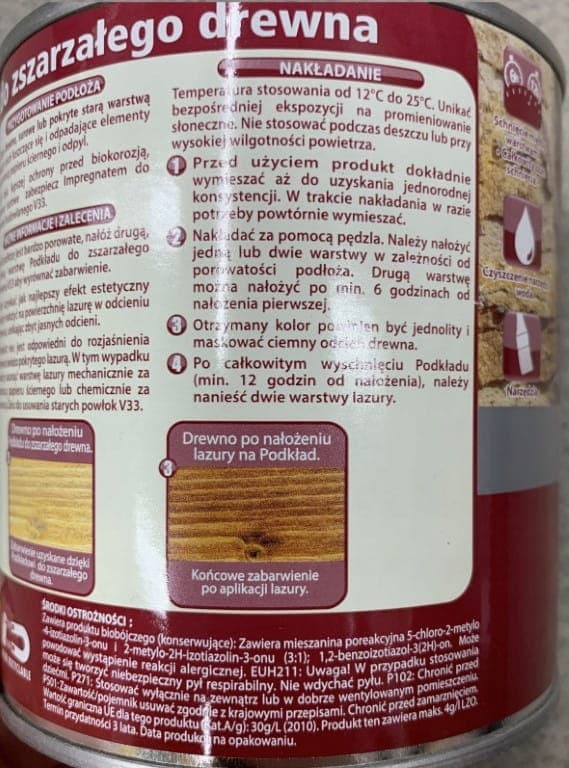 Maskeringsprimer för grånat trä 0,5 l