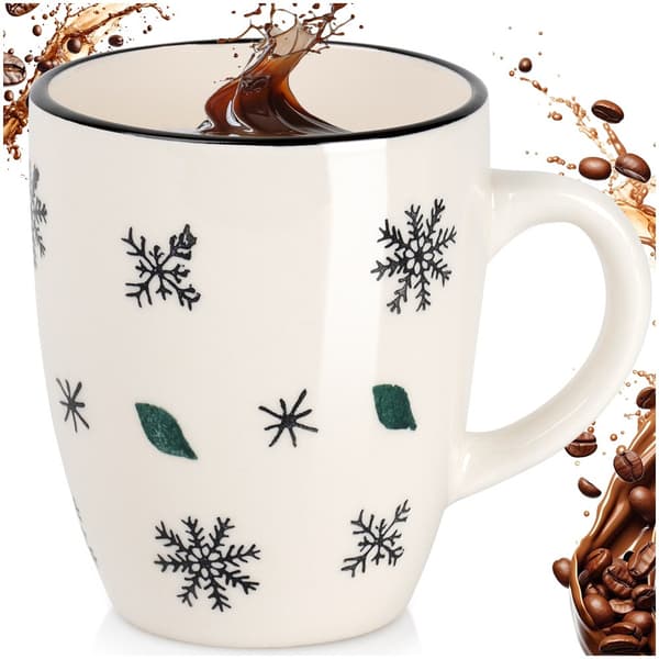 Keramisk mugg snöflingor 350 ml