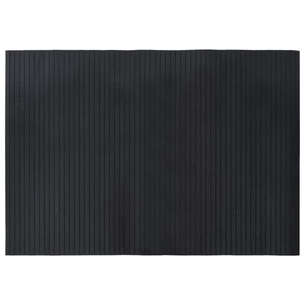 vidaXL Suorakulmainen matto, musta, 70x100 cm, bambu