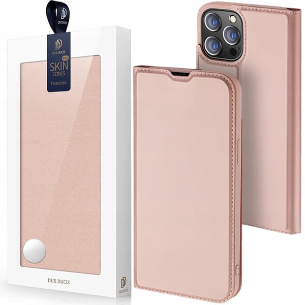 Dux Ducis Skin Pro Hölsterfodral med Flip iPhone 13 Pro Rosa