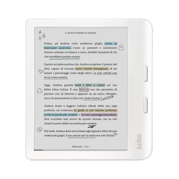 E-bok Kobo Libra Color 7 E-bläck Kaleido3 32 GB vit