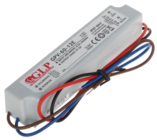 Skiftestrømforsyning 12V/5A/GPV-mini