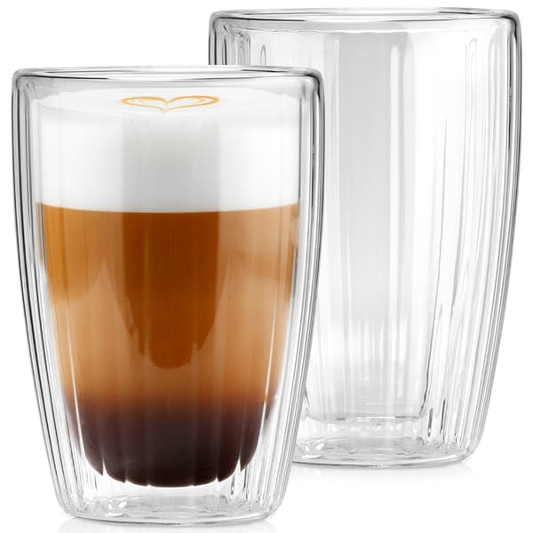 Termoglas med dubbel vägg för kaffe och te 350 ml 2 st