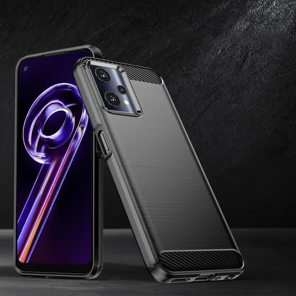 Carbon Case fleksibelt cover til Realme 9 Pro sort