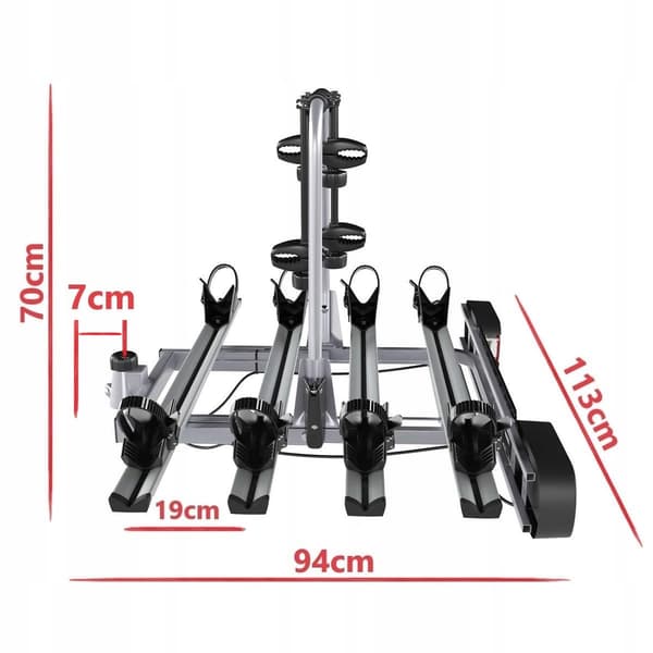 Amos Giro 4 cykelplatform til 4 cykler - 13PIN