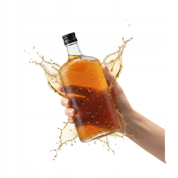 10x SET flaskor för vinlikörer CLASSIC FLASK 500ml platt flaska