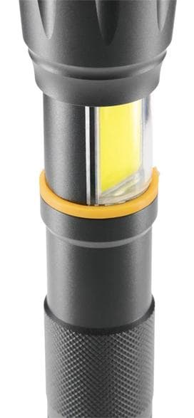 HAMA W200 aluminium zoom lommelygte 3 tilstande Sort