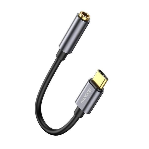 Baseus L54 USB-C ljudadapter + 3,5 mm minijack (grå)