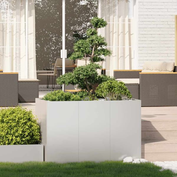 vidaXL urtepotte 120x80x80 cm rustfrit stål