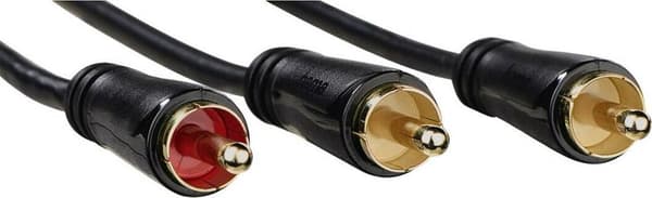 Kabel HAMA cinch - 2 x 5 m til subwoofer Sort