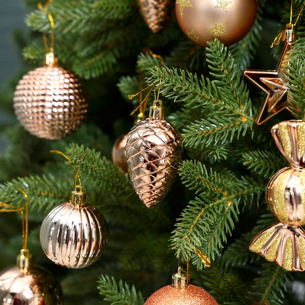 StarryLights julgransprydnader i roséguld