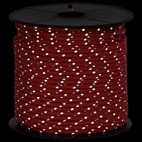 vidaXL Tältrep med spännare, reflekterande element, 50 m, 4 mm