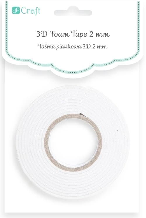 3D kaksipuoleinen vaahtonauhateippi 1,5 cm x 2,2 m