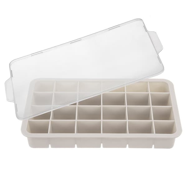 Isbitform med lock silikon beige 22,5x13x3 cm