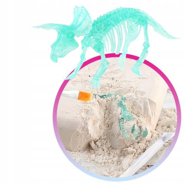 Udgravning Dinosaur Figur 3D Lyser i Mørke til Børn