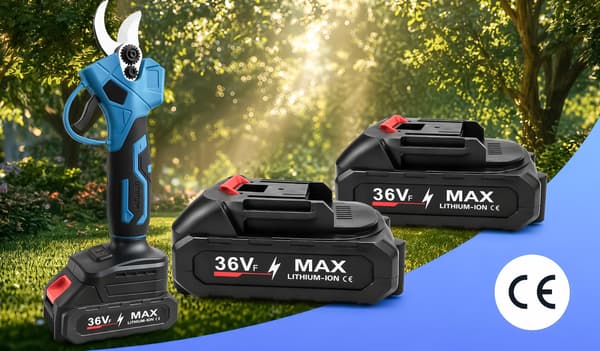 Sladdlös elektrisk trädgårdsgrensaks + 2x 21V batteri