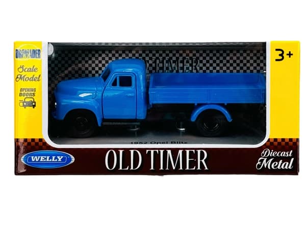 WELLY OLD TIMER 1952 OPEL BLITZ BLÅ UDEN ÆSKE 1:34 43787
