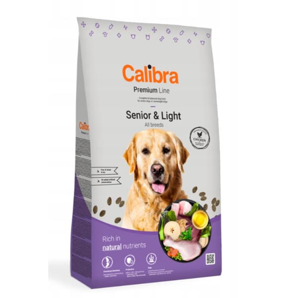 Calibra Dog premium senior & let tørfoder til hunde 12 kg