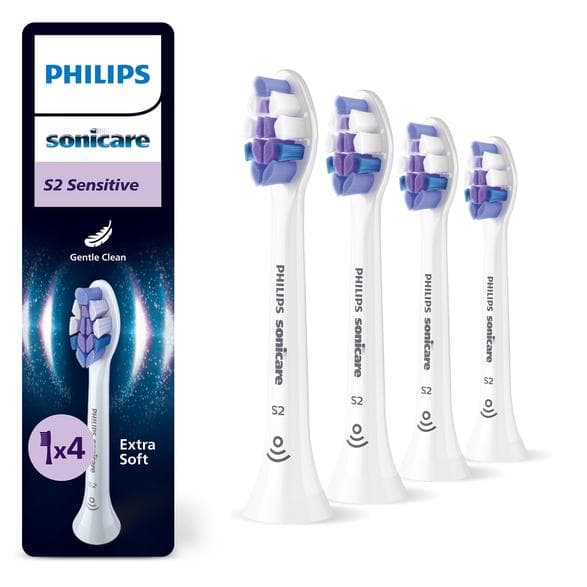 Philips Sonicare Sensitive HX6054/87 – sæt med 4 børstehoveder (hvide)