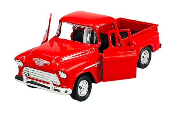 WELLY OLD TIMER 1955 CHEVROLET STEPSIDE PICK UP RØD 1:34 43749