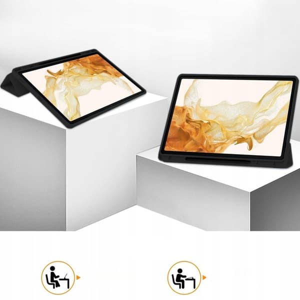 Smart blyant TPU etui til Samsung Galaxy Tab S10 Plus (sort)