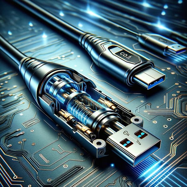 CO2 USB-C FÖRLÄNGNINGSKABEL SNABBLADDNING USB TYP C 4K 20GBPS 100W 1M