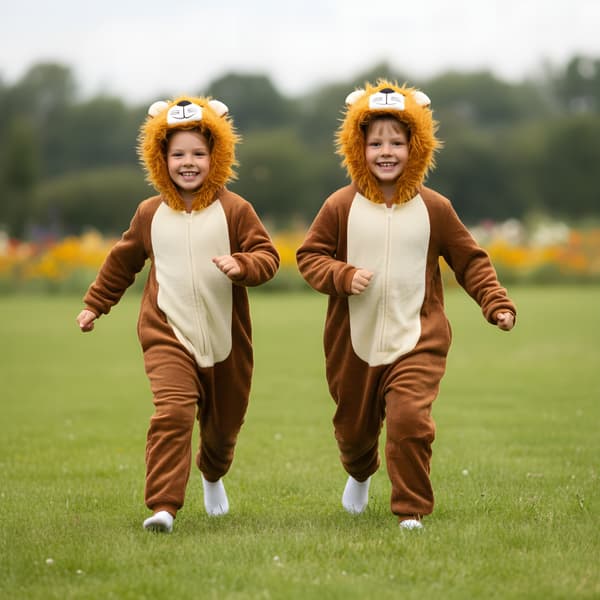 Kigurumi pyjamas løve til børn 105-115 cm