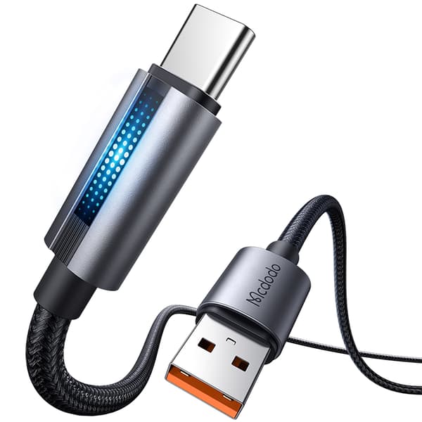 MCDODO USB-C-KABEL SNABBLADDNING FÖR SAMSUNG XIAOMI TYP C 6A 100W 1M LED
