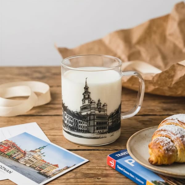 GLASKOP POZNAŃ BY 0,4L TRANSPARENT MED SORT TRYK