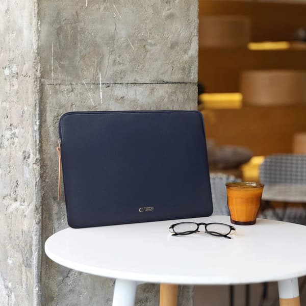 Tech-Protect Fleece Laptoptaske 15-16 - Marineblå