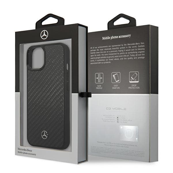 Mercedes MEHCP13SRCABK iPhone 13 mini 5.4 svart/svart kolfiberfodral Dynamic Line