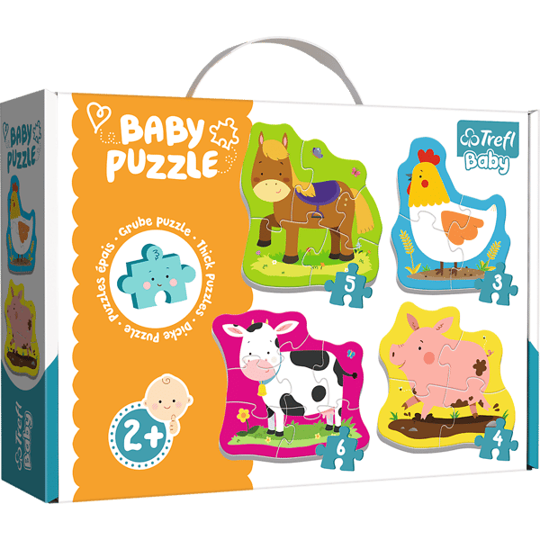Babypuzzle 18 palaa maalaiseläimet