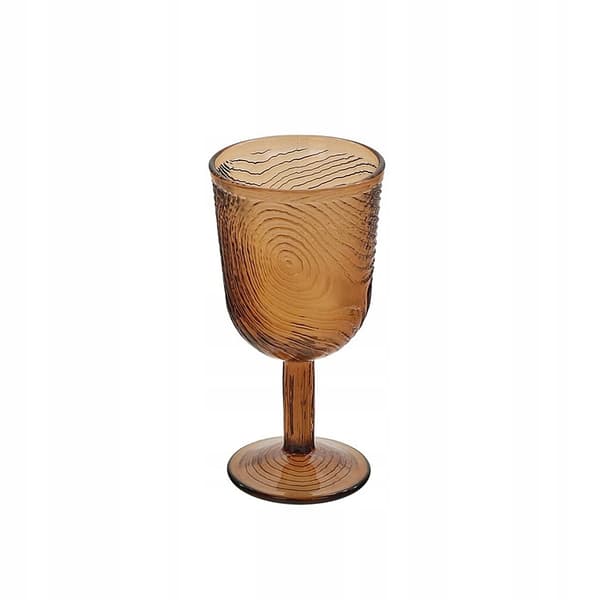 VINGLAS GLAS TRÆSKIVE MØNSTER ARBRE BRUN DESIGN