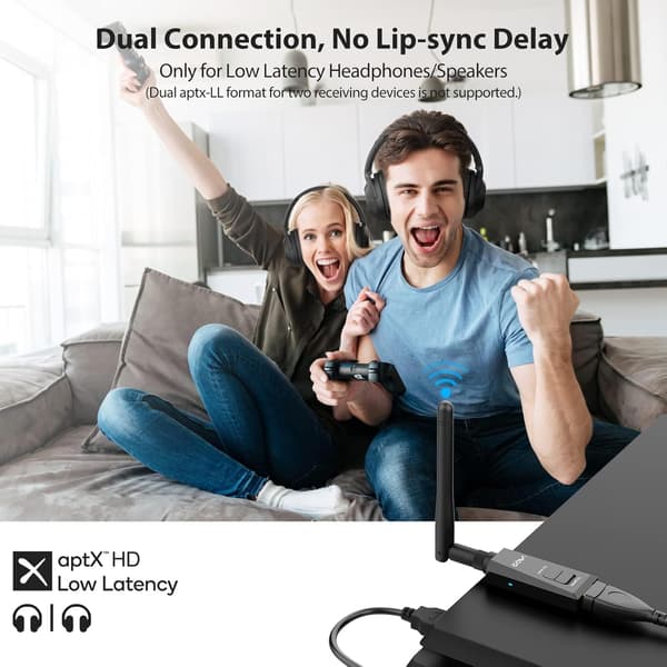LJUDADAPTER BLUETOOTH 5.3 SVART USB B10PRO-SÄNDARE 20m