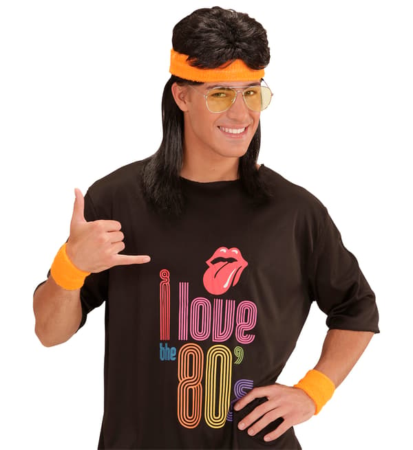 Neonorange Disco 80'er Pandebånd