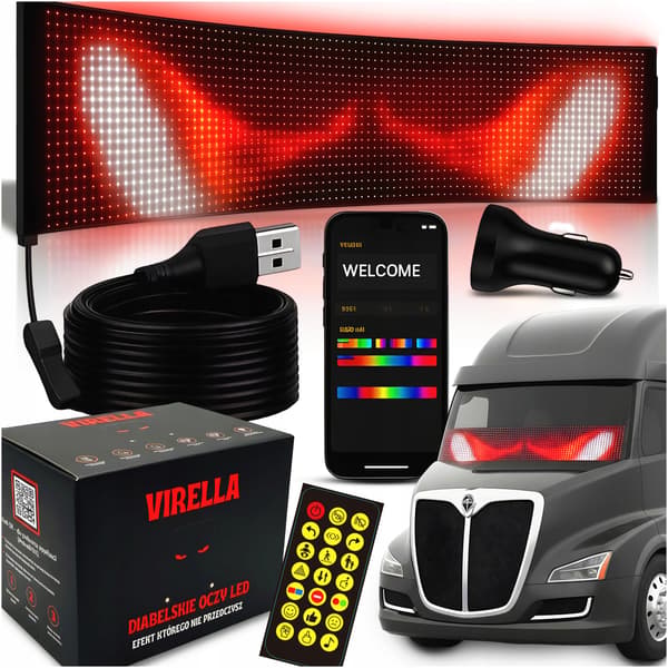 BIL LAMPE LED STRIPE 59X12CM DEVIL EYES LED TRUCK EYES