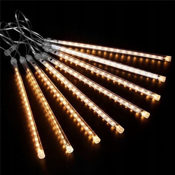 LED-JULGRANSLJUS ISPELAR METEORITER FALLANDE SNÖ VARMA 50 CM 8 ISPELAR