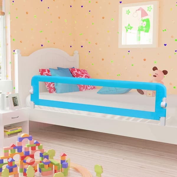 vidaXL babysenggitter blå 180x42 cm polyester
