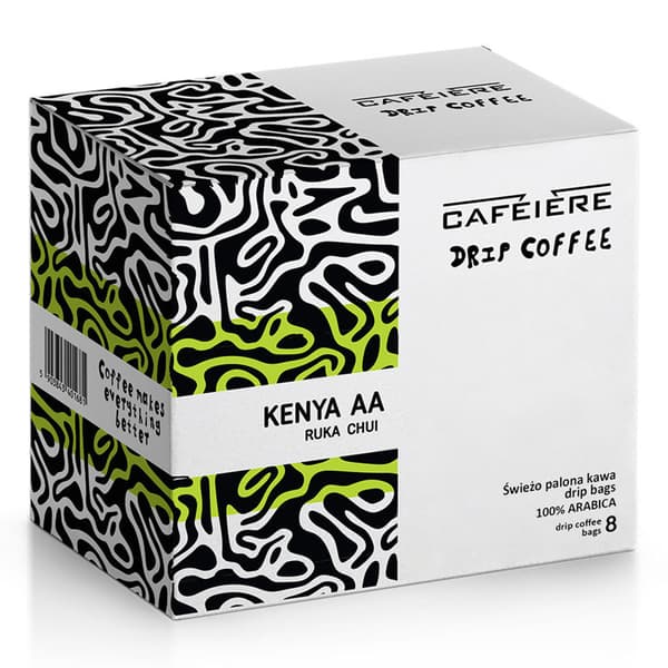 dryp pose kaffe CAFEIERE Kenya AA Ruka Chui, 8 stk