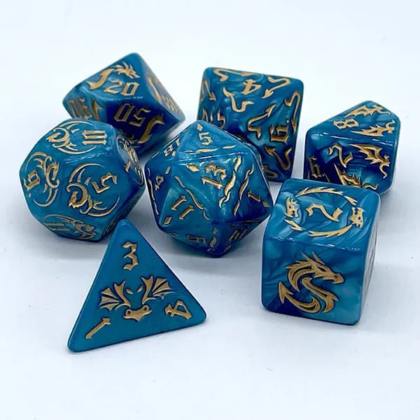 Pasithea RPG-tärningar - Hallucinationernas gudinna, set med 7 tärningar