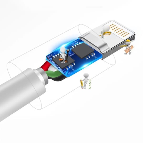 Dudao USB/Lightning 3A-kabel 1m vit (L1L vit)