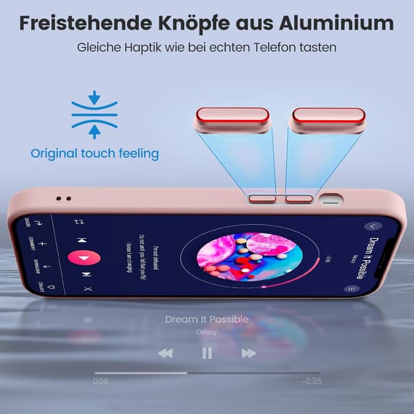 FODRAL TILL APPLE IPHONE 14 ROSA RAM TRANSPARENT MATT BAKSIDA + MAGSAFE