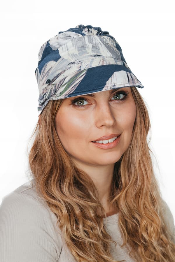 Jasmina turban med visir 259 volangmössa även efter kemoterapi