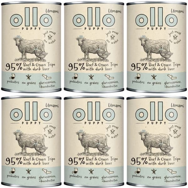 Vådfoder til hvalpe OLLO Puppy Oksekød med Andelever 6