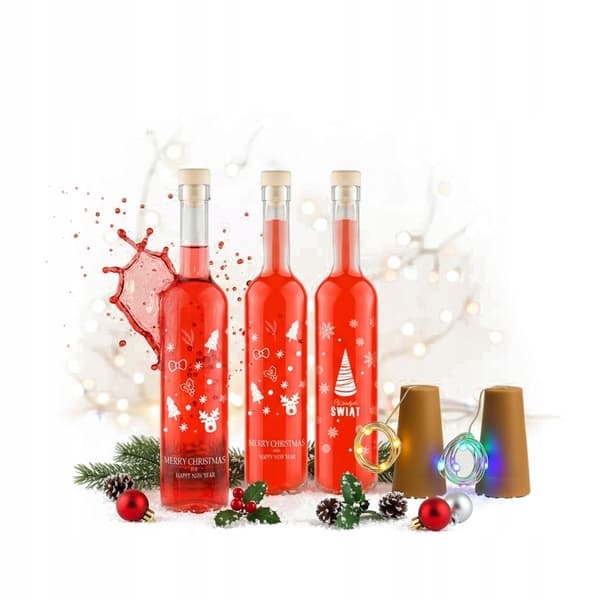 Pullo + LED-KORKKI Pullo JOULUKUOSILLA FUTURA 500ml