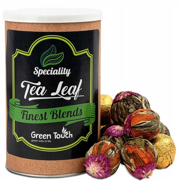 Green Touch Tea Sett 10 x Blommande te burk