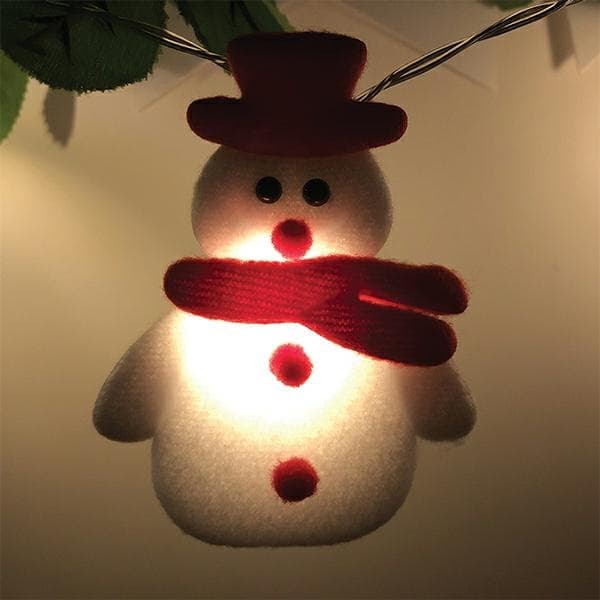 Julgransbelysning - snögubbar 10 st / 165 cm